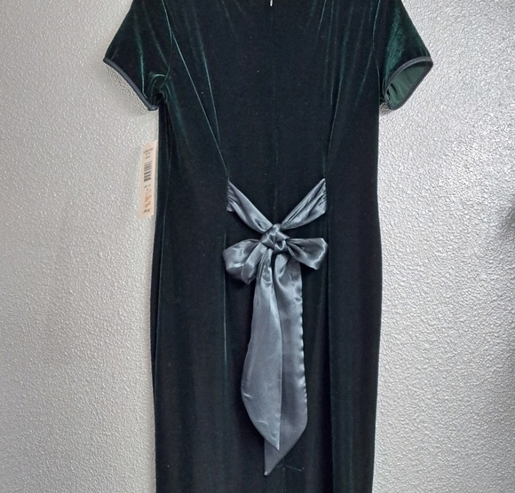 NWT Vintage Robbie Bee Petite Jade Green Formal Dress  Size 12P - Picture 3 of 8